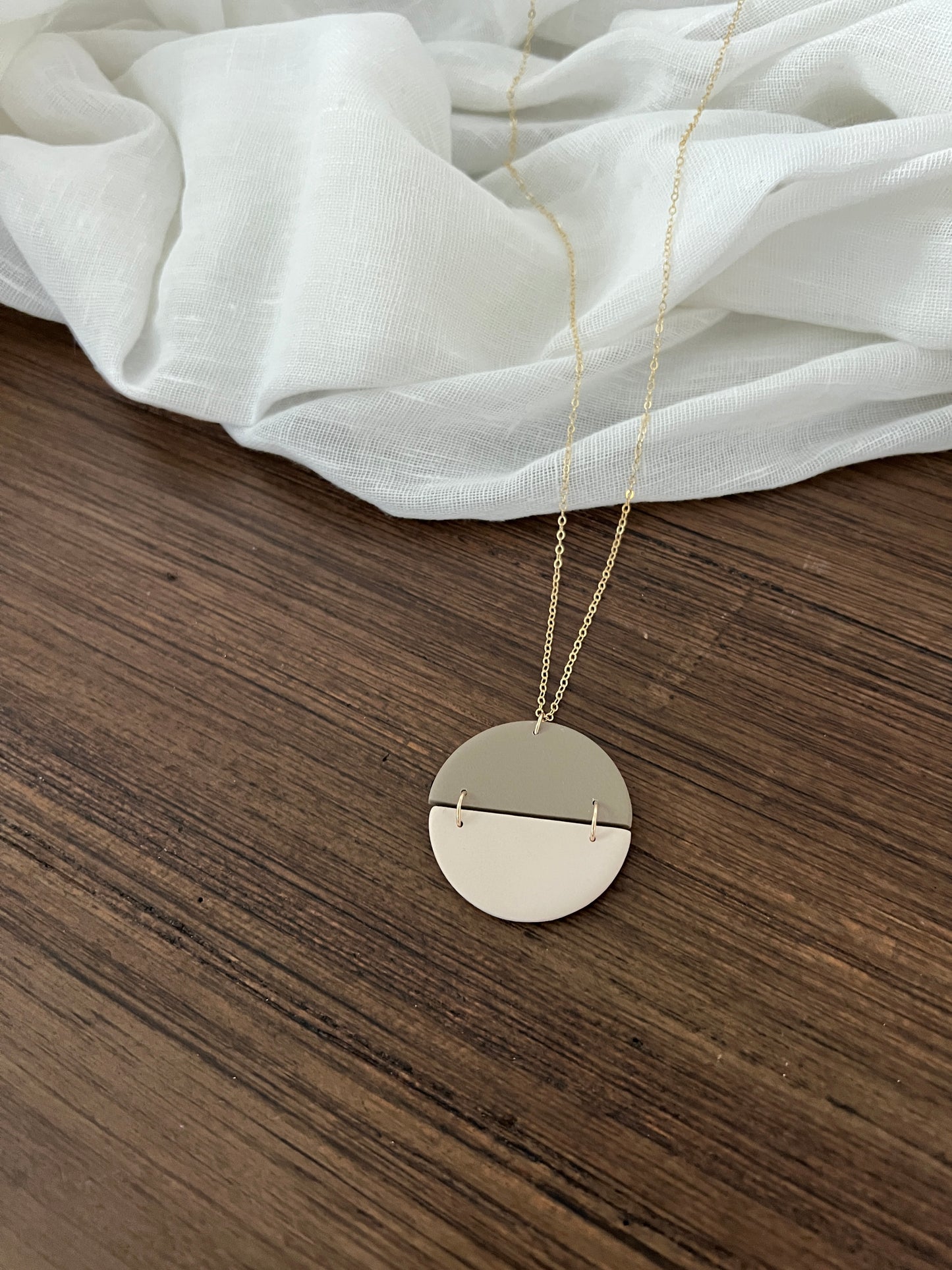 Alabaster + Taupe Necklace